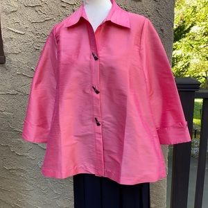 Gumps silk polyester tent like blouse.